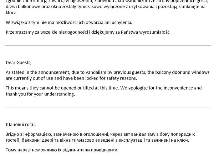 Mazowiecka 29 M Self Check-in Samozameldowanie *